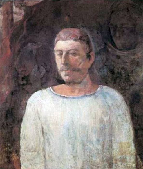 Autoprtrait pr&egrave;s du Golgotha  par Paul Gauguin