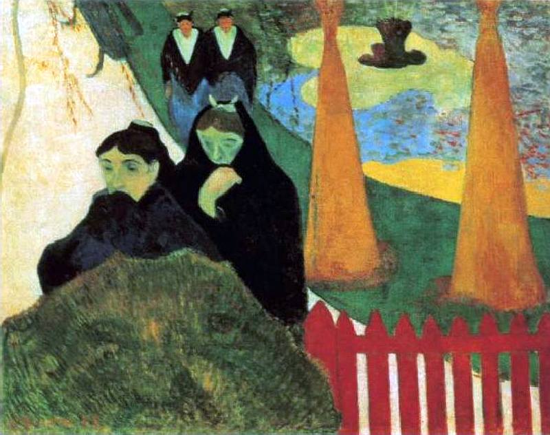 Vieilles femmes &agrave; Arles - dans le jardin de l'h&ocirc;pital -  par Paul Gauguin