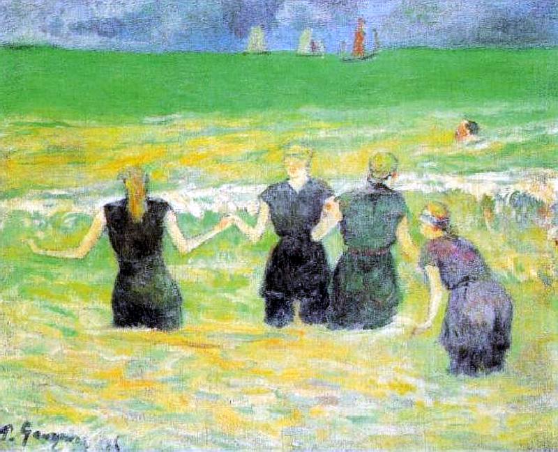 BCaigneuses &agrave; Dieppe  par Paul Gauguin