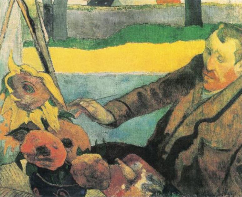 Van Gogh peigant des tournesols  par Paul Gauguin