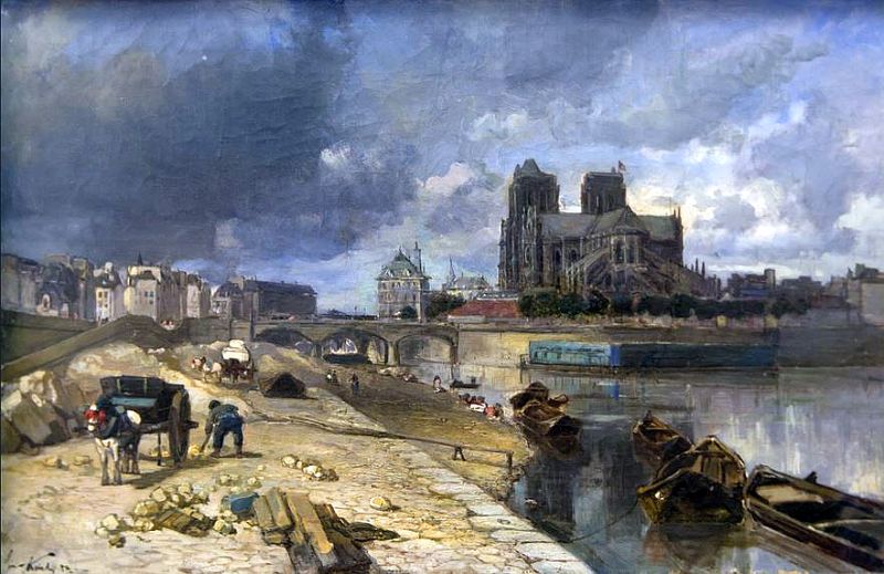 paris, Notre-Dame vue depuis le quai de la Tournelle par Jongkind