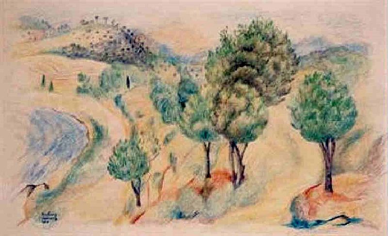 paysage de Sanary par Moise Kisling 