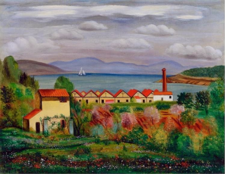 Usine entre Le Brusc et  St-Nary par Moise Kisling 