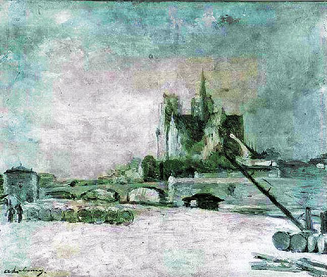 Notre-Dame vue du quai des Tournelles par Albert Lebourg