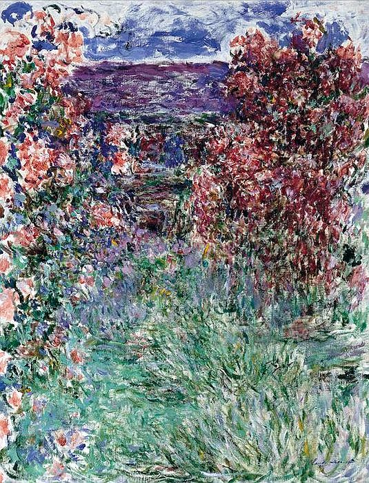 La maison parmi les roses par Claude Monet