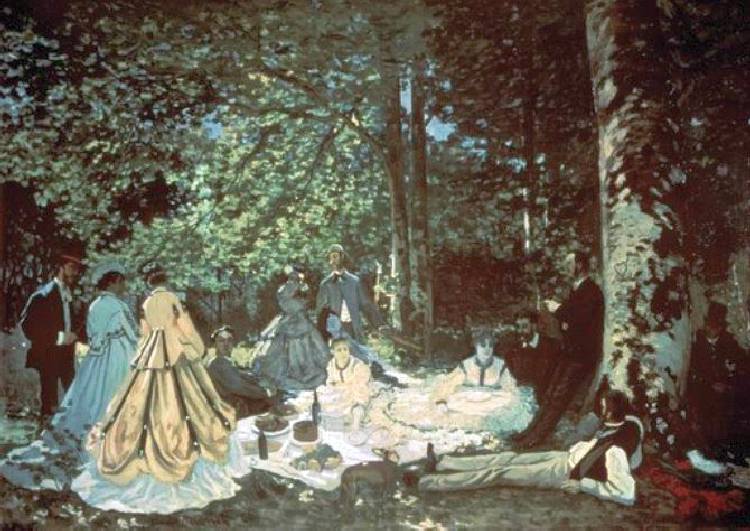 Etude pour le d&eacute;jeuner  sur l'herbe par Claude Monet