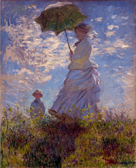 femme au parasol par Claude Monet