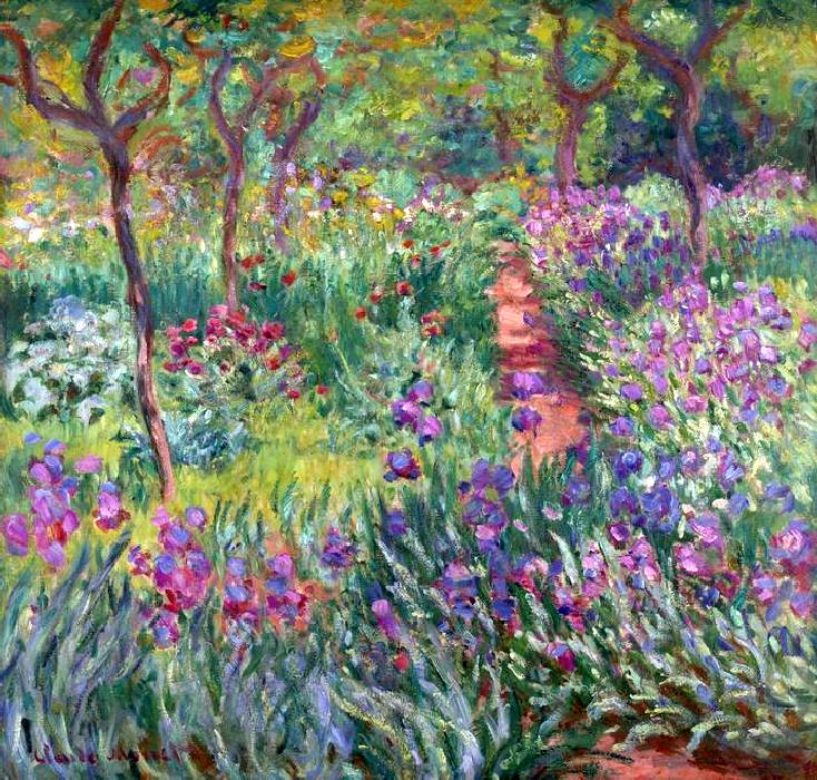 le jardin de l'artiste  &agrave; Giverny par Claude Monet