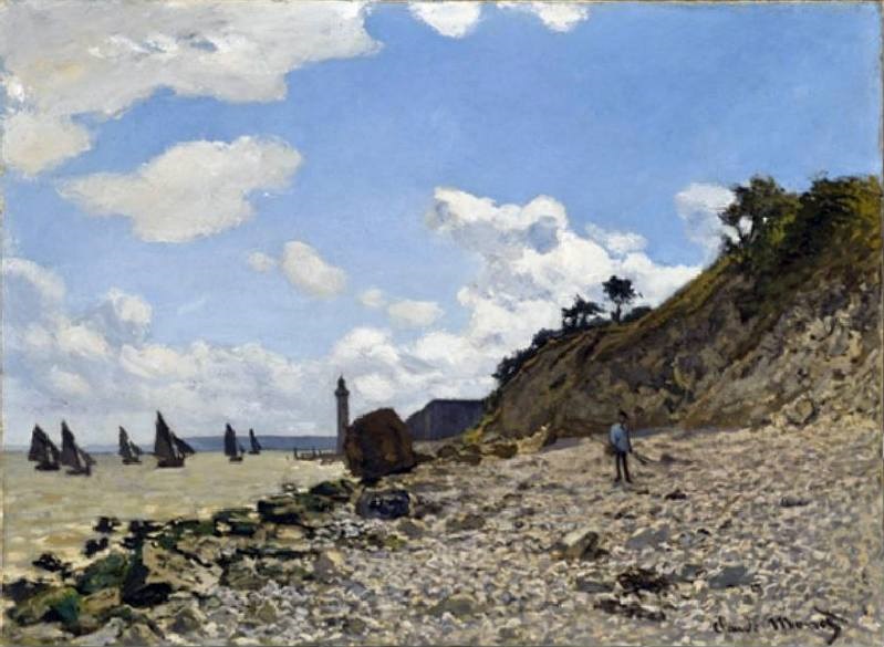 La plage &agrave; Honnfleur par Claude Monet