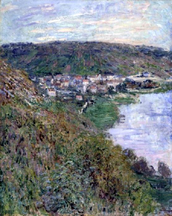 Vue de V&eacute;theuil par Claude Monet