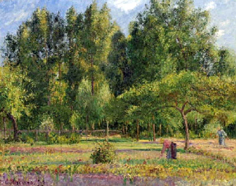Baigneuses, &eacute;tude par Camille Pissaro
