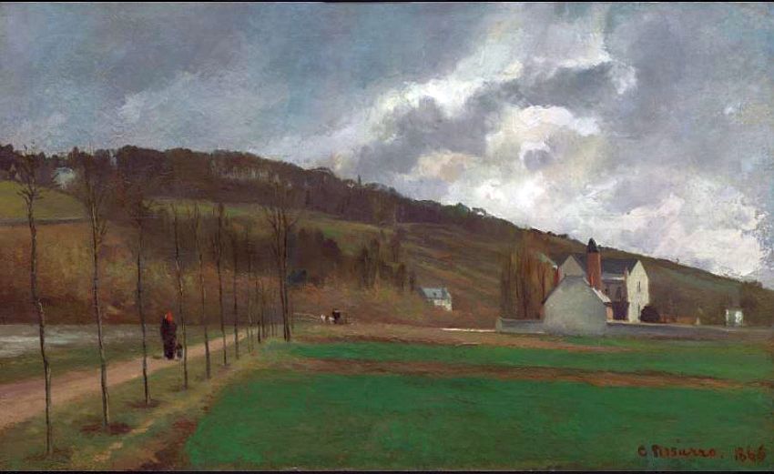 Les berges de la MArne en hiver par Camille Pissaro