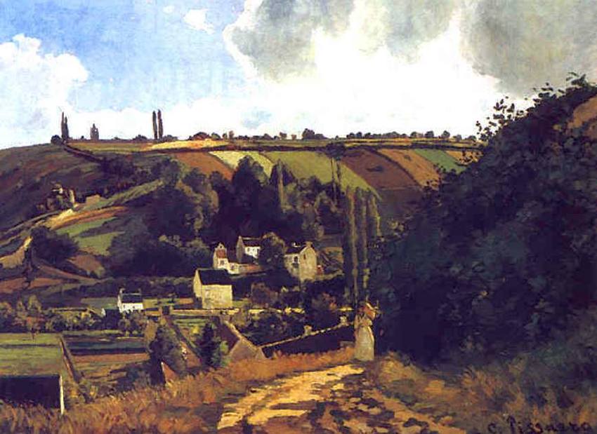 la c&ocirc;te de Jallais  &agrave; Pontoise par Camille Pissaro