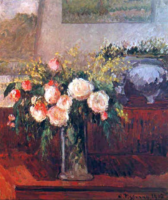 les  roses de Nice par Camille Pissaro