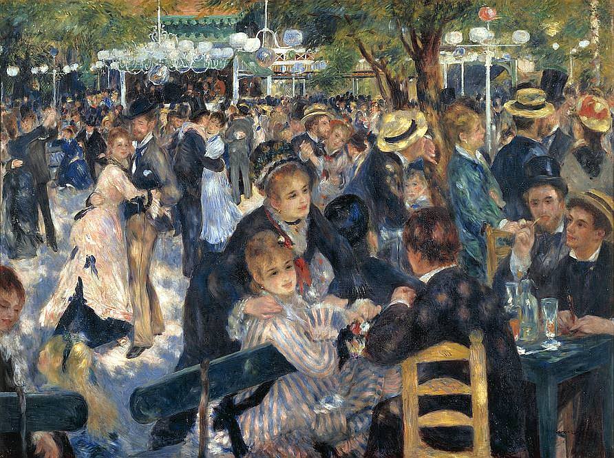 Le bal du Moulin de la Galette par  Pierre Auguste Renoir