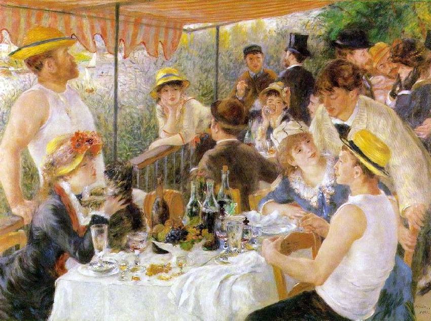 le d&eacute;jeuner des canotiers par Perre Auguste Renoir