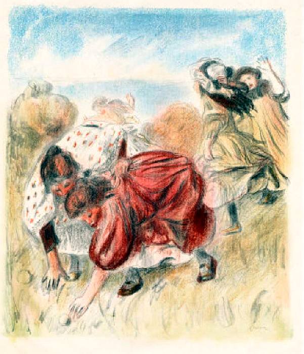 Enfants jouant  &agrave; la balle par Pierre Auguste  Renoir 