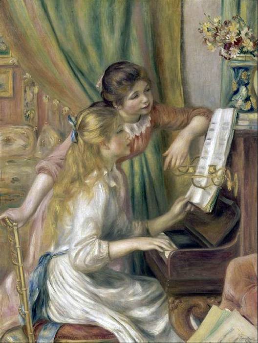 Jeunes filles au piano  par Pierre Auguste Renoir