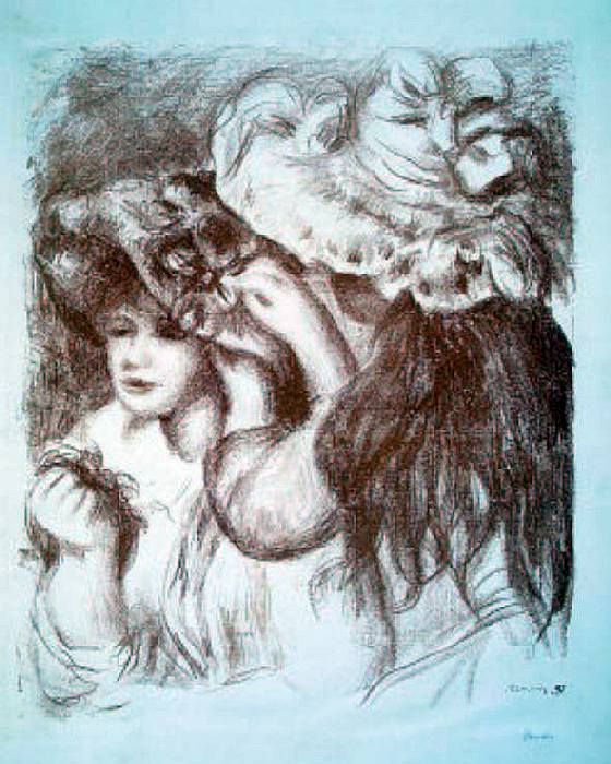 Le chapeau &eacute;pingle  par Pierre Auguste  Renoir 