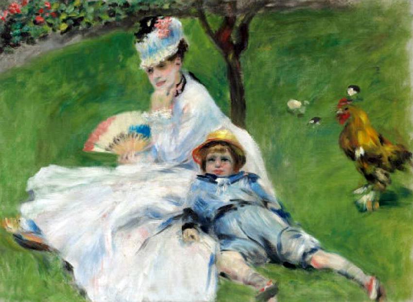 Madame Monet et son fils par Pierre Auguste Renoir 
