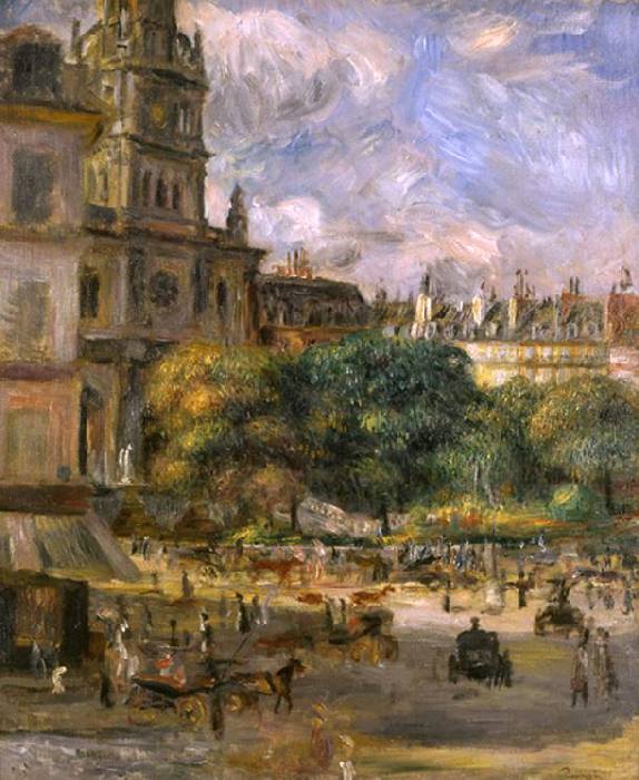 Place de la Trinit&eacute; &agrave; Paris par Pierre Auguste Renoir