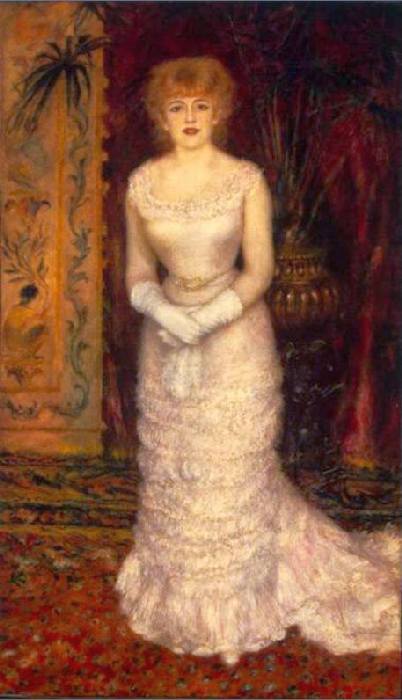 Portrait de l'actrice Jane Samary  par Pierre Auguste  Renoir 