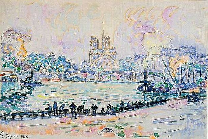 Les quais de Seine et Notre-Dame, par Paul Signac