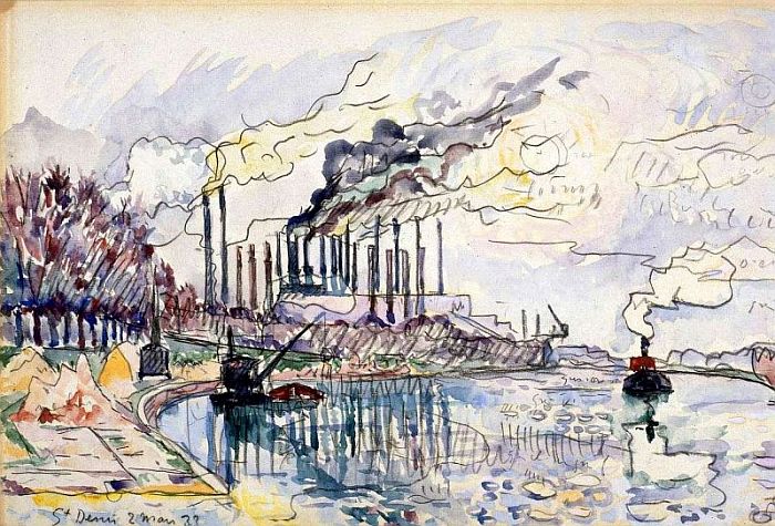 St-Denis, les 18 chemin&eacute;es  par Paul Signac