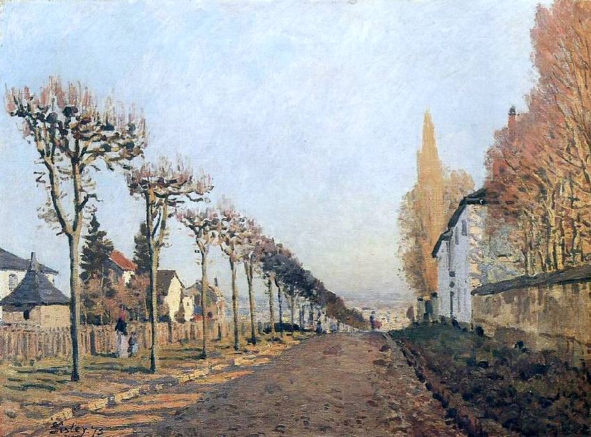 Le chemin de la machine &agrave; Louveciennes par Alfred Sisley