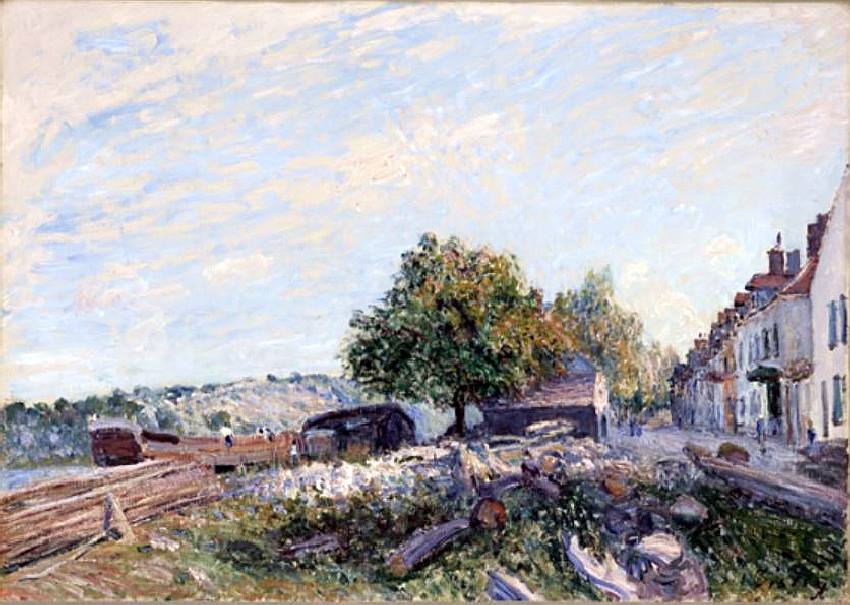 Saint-Mamm&egrave;s le matin par  Alfred Sisley