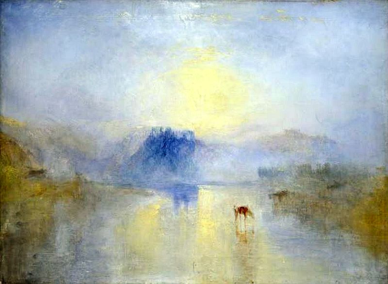 Norham castle at sunrise  by William Turner