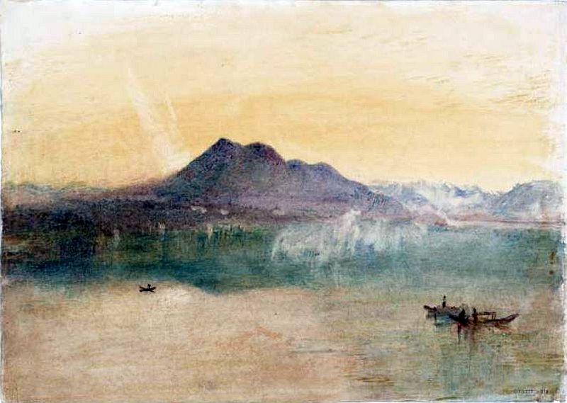 The dark rigi by <font size="3"><b><font face="Arial, Helvetica, sans-serif">Turner Venice shipping in the bacino with the entrance to 