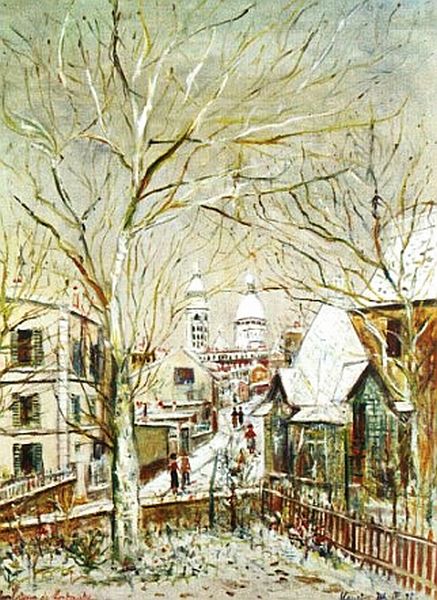 Sacr&eacute; Coeur et ch&acirc;teau des Brouillards par Utrillo