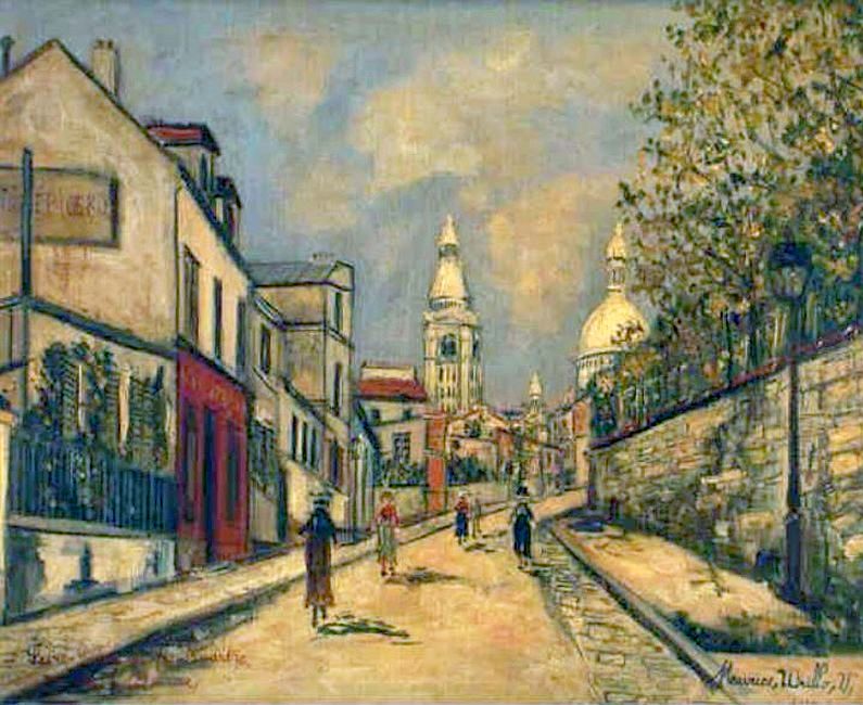 Rue de l'Abreuvoir par Utrillo