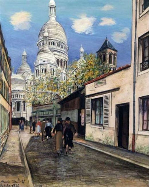 rue du Chevalier de la Barre par Maurice Utrillo