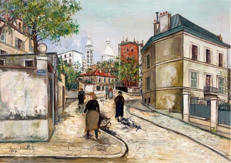 Rue Ravignan par Maurice Utrillo