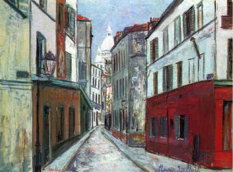 rue Ste-Rustique par Utrillo