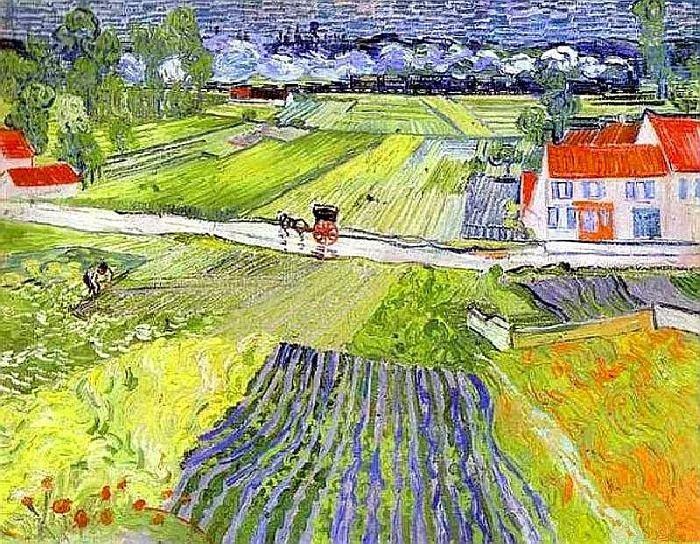 Auvers, route apr&egrave;s la pluie par Vincent van Gogh