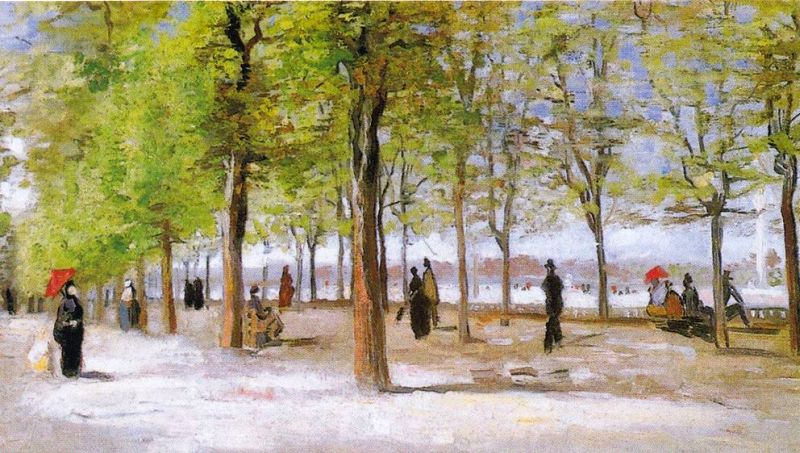 Dans le jardin du Luxembourg - In the Luxembourg garden par Vincent  van Gogh