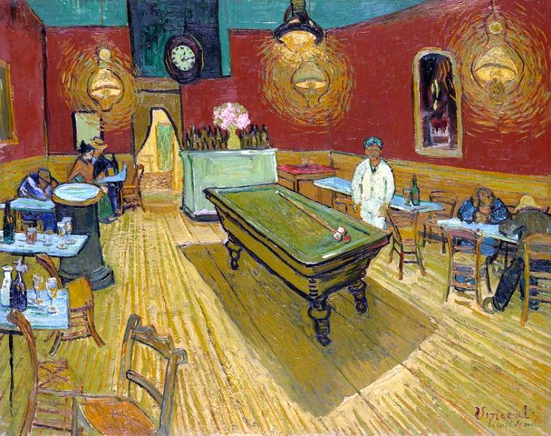 Le caf&eacute; la nuit - The cafe by night par Vincent van Gogh