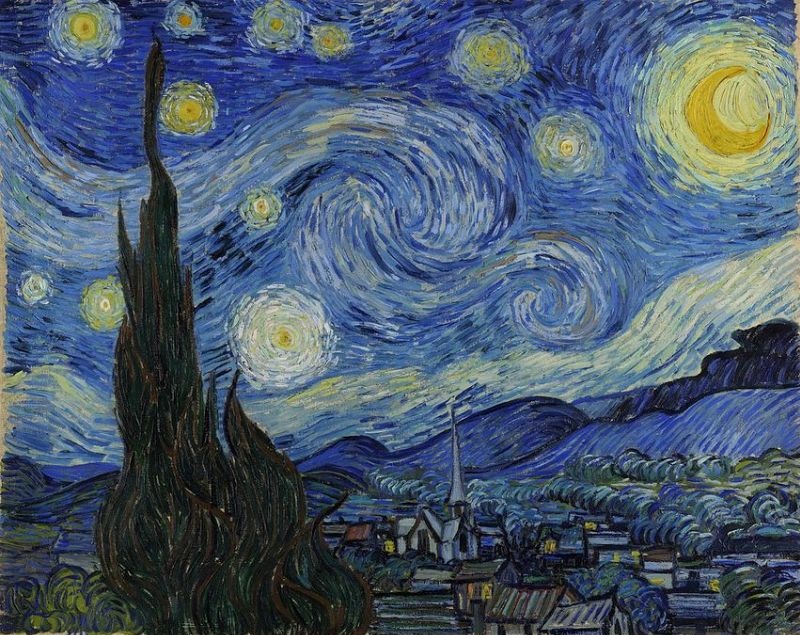 Nuit &eacute;toil&eacute;e - Stared night  by Vincent Van Gogh