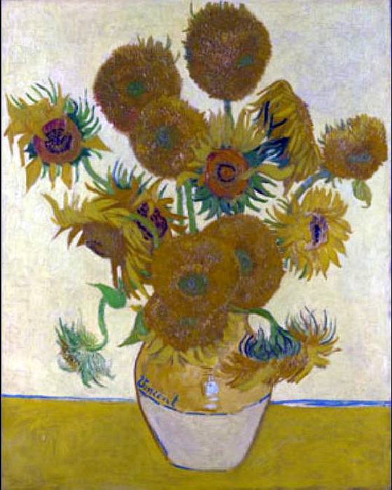 Tournesols dans u n vase - Sunflowers in a vase  Van Gogh