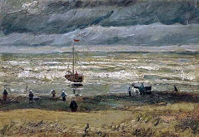 Vue de la mer &agrave; Schevingen par Vincent van Gogh 