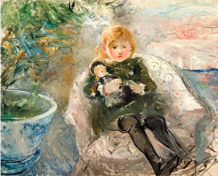 Jeune fille &agrave; la poup&eacute;e par Berthe Morisot